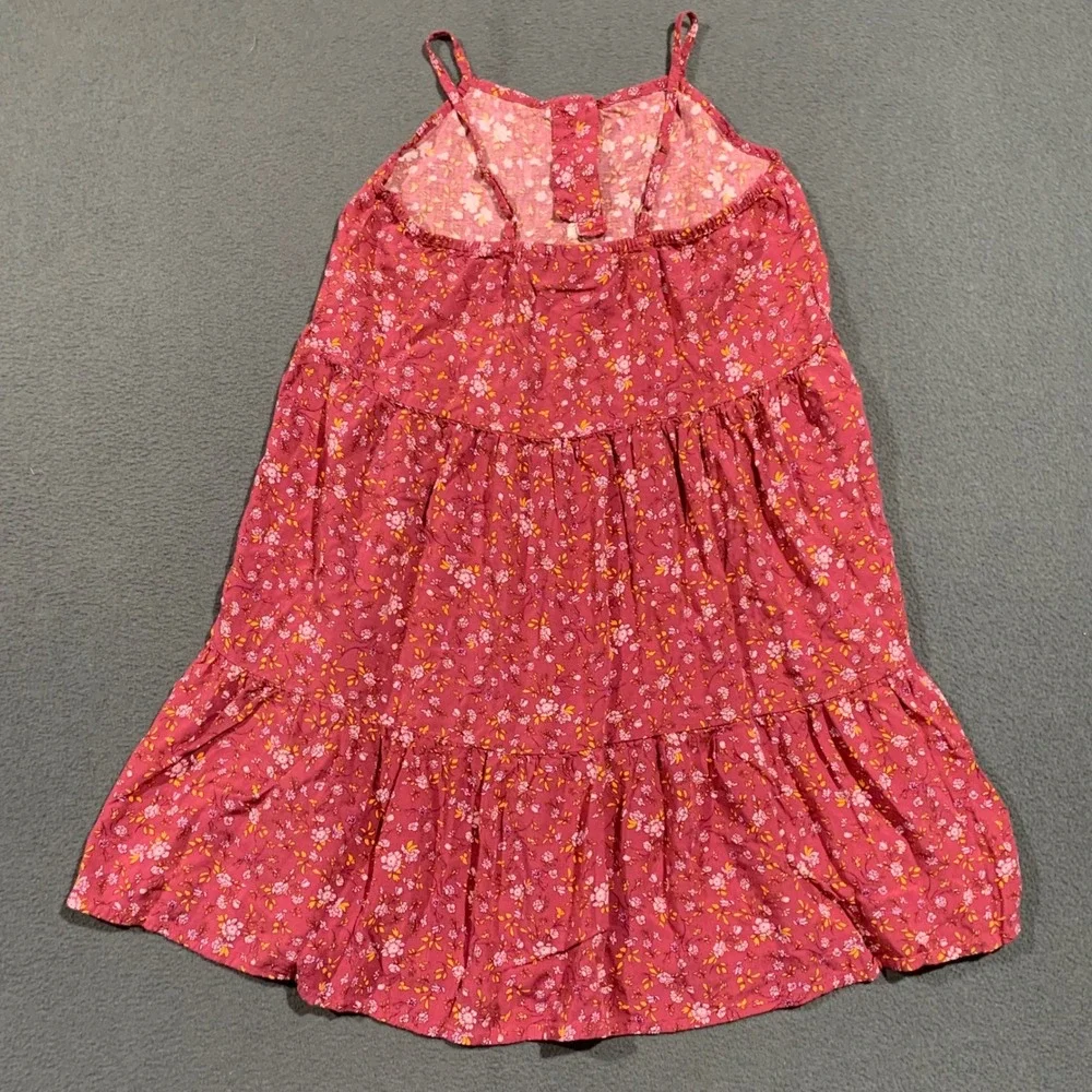 Cottagecore PLACE Girls Pink‎ Floral Tiered Spaghetti Strap Dress 10/12